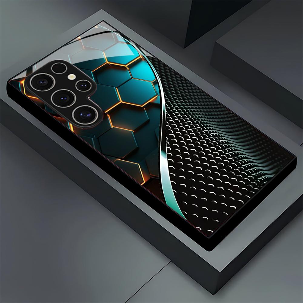 Samsung Galaxy S24 - Creative Honeycomb Wood Pattern glass Phone