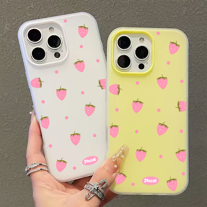 Sweet Pink Strawberry Pattern  - Samsung Galaxy A55 review and price