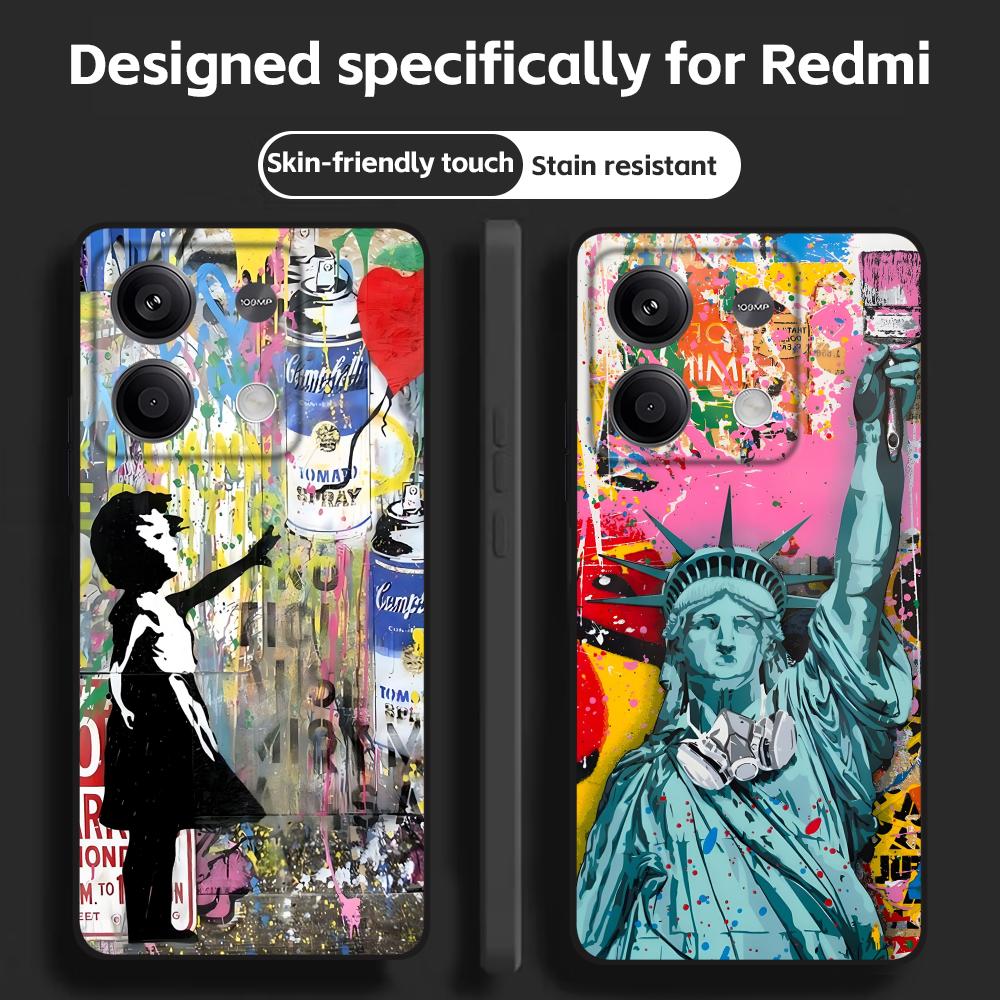 Banksy Graffiti Art  Phone Cas - Xiaomi Redmi Note 13 review and price